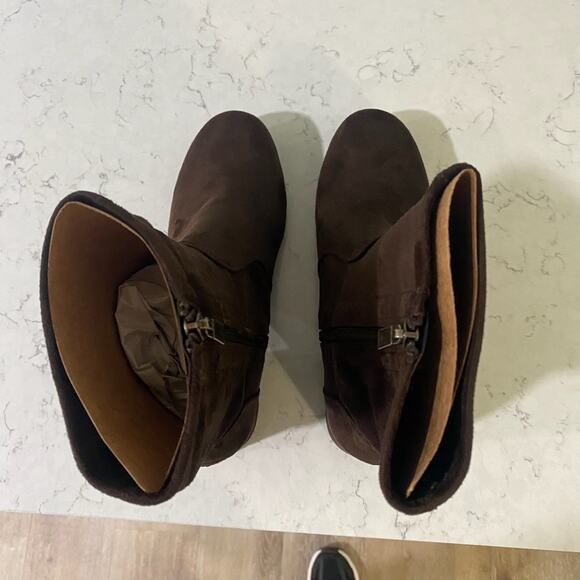 REACTION Kenneth Cole Road Stretch Womens 8M Chocolate Boots Booties - Picture 4 of 9